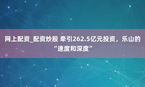 网上配资_配资炒股 牵引262.5亿元投资，乐山的“速度和深度”