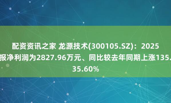 配资资讯之家 龙源技术(300105.SZ)：2025年中报净利润为2827.96万元、同比较去年同期上涨135.60%